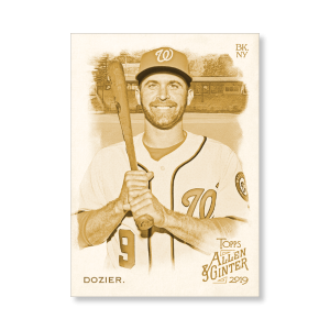 Brian Dozier 2019 Topps Allen & Ginter Oversized Base Cards Poster Gold Ed. # to 1- artbble-pos-19agbb-1244-gold-s