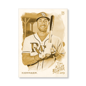 Kevin Kiermaier 2019 Topps Allen & Ginter Oversized Base Cards Poster Gold Ed. # to 1- artbble-pos-19agbb-1253-gold-s
