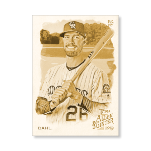 David Dahl 2019 Topps Allen & Ginter Oversized Base Cards Poster Gold Ed. # to 1- artbble-pos-19agbb-1259-gold-s