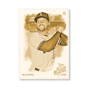 Yonder Alonso 2019 Topps Allen & Ginter Oversized Base Cards Poster Gold Ed. # to 1- artbble-pos-19agbb-1264-gold-s