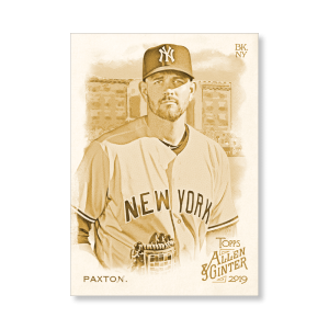 James Paxton 2019 Topps Allen & Ginter Oversized Base Cards Poster Gold Ed. # to 1- artbble-pos-19agbb-1267-gold-s