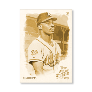 Fred McGriff 2019 Topps Allen & Ginter Oversized Base Cards Poster Gold Ed. # to 1- artbble-pos-19agbb-1273-gold-s