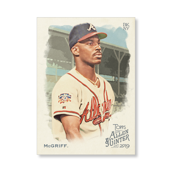 Fred McGriff 2019 Topps Allen & Ginter Oversized Base Cards Poster # to 99- artbble-pos-19agbb-1273-s