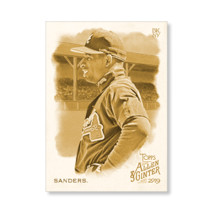 Deion Sanders 2019 Topps Allen & Ginter Oversized Base Cards Poster Gold Ed. # to 1- artbble-pos-19agbb-1275-gold-s