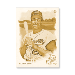 Frank Robinson 2019 Topps Allen & Ginter Oversized Base Cards Poster Gold Ed. # to 1- artbble-pos-19agbb-1277-gold-s