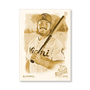 Jorge Alfaro 2019 Topps Allen & Ginter Oversized Base Cards Poster Gold Ed. # to 1- artbble-pos-19agbb-1285-gold-s