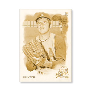 Catfish Hunter 2019 Topps Allen & Ginter Oversized Base Cards Poster Gold Ed. # to 1- artbble-pos-19agbb-1291-gold-s