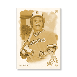 Eddie Murray 2019 Topps Allen & Ginter Oversized Base Cards Poster Gold Ed. # to 1- artbble-pos-19agbb-1292-gold-s