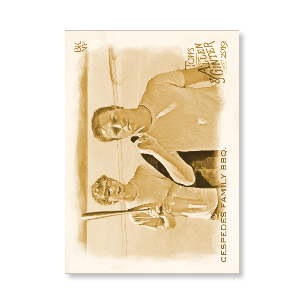 Cespedes Family BBQ 2019 Topps Allen & Ginter Oversized Base Cards Poster Gold Ed. # to 1- artbble-pos-19agbb-1308-gold-s