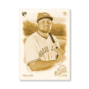 Rowdy Tellez 2019 Topps Allen & Ginter Oversized Base Cards Poster Gold Ed. # to 1- artbble-pos-19agbb-1703-gold-s