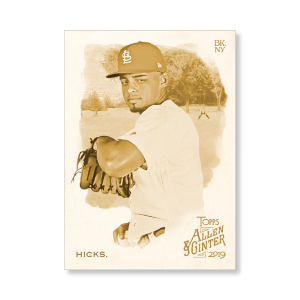 Jordan Hicks 2019 Topps Allen & Ginter Oversized Base Cards Poster Gold Ed. # to 1- artbble-pos-19agbb-1704-gold-s
