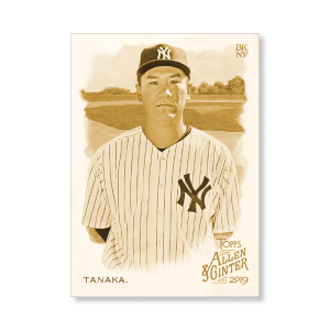 Masahiro Tanaka 2019 Topps Allen & Ginter Oversized Base Cards Poster Gold Ed. # to 1- artbble-pos-19agbb-1716-gold-s