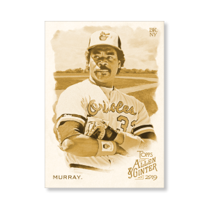 Eddie Murray 2019 Topps Allen & Ginter Oversized Base Cards Poster Gold Ed. # to 1- artbble-pos-19agbb-1717-gold-s