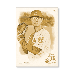 Yu Darvish 2019 Topps Allen & Ginter Oversized Base Cards Poster Gold Ed. # to 1- artbble-pos-19agbb-1720-gold-s