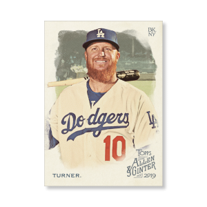 Justin Turner 2019 Topps Allen & Ginter Oversized Base Cards Poster # to 99- artbble-pos-19agbb-1721-s