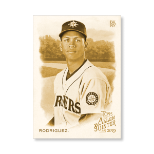 Alex Rodriguez 2019 Topps Allen & Ginter Oversized Base Cards Poster Gold Ed. # to 1- artbble-pos-19agbb-1742-gold-s