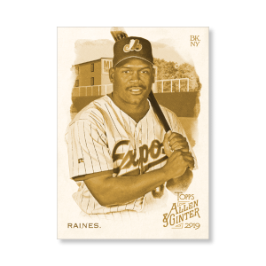 Tim Raines 2019 Topps Allen & Ginter Oversized Base Cards Poster Gold Ed. # to 1- artbble-pos-19agbb-1748-gold-s
