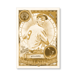 Ted Williams 2019 Topps Allen & Ginter Oversized Baseball Star Signs Poster Gold Ed. # to 1- artbble-pos-19agbb-7404-gold-s