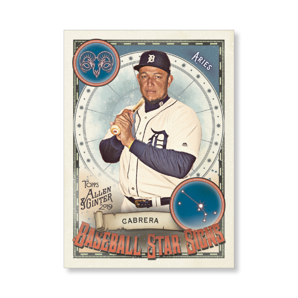 Miguel Cabrera 2019 Topps Allen & Ginter Oversized Baseball Star Signs Poster # to 99- artbble-pos-19agbb-7408-s