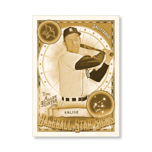 Al Kaline 2019 Topps Allen & Ginter Oversized Baseball Star Signs Poster Gold Ed. # to 1- artbble-pos-19agbb-7409-gold-s