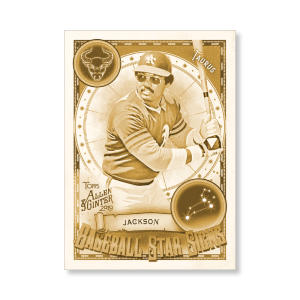 Reggie Jackson 2019 Topps Allen & Ginter Oversized Baseball Star Signs Poster Gold Ed. # to 1- artbble-pos-19agbb-7421-gold-s