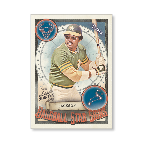 Reggie Jackson 2019 Topps Allen & Ginter Oversized Baseball Star Signs Poster # to 99- artbble-pos-19agbb-7421-s