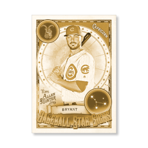 Kris Bryant 2019 Topps Allen & Ginter Oversized Baseball Star Signs Poster Gold Ed. # to 1- artbble-pos-19agbb-7428-gold-s