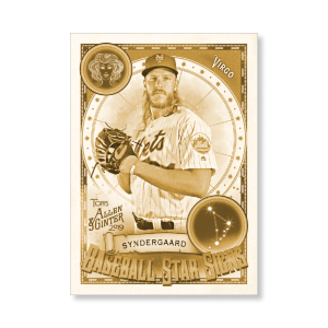 Noah Syndergaard 2019 Topps Allen & Ginter Oversized Baseball Star Signs Poster Gold Ed. # to 1- artbble-pos-19agbb-7438-gold-s
