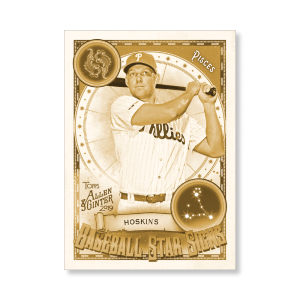 Rhys Hoskins 2019 Topps Allen & Ginter Oversized Baseball Star Signs Poster Gold Ed. # to 1- artbble-pos-19agbb-7439-gold-s