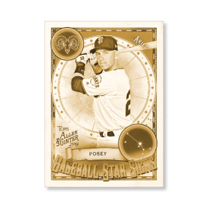 Buster Posey 2019 Topps Allen & Ginter Oversized Baseball Star Signs Poster Gold Ed. # to 1- artbble-pos-19agbb-7442-gold-s