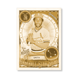 Ozzie Smith 2019 Topps Allen & Ginter Oversized Baseball Star Signs Poster Gold Ed. # to 1- artbble-pos-19agbb-7444-gold-s