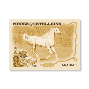 Arabian Horse 2019 Topps Allen & Ginter Oversized Mares and Stallions Poster Gold Ed. # to 1- artbble-pos-19agbb-7455-gold-s
