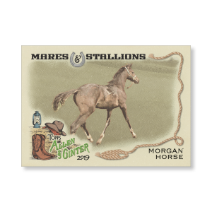 Morgan Horse 2019 Topps Allen & Ginter Oversized Mares and Stallions Poster # to 99- artbble-pos-19agbb-7459-s