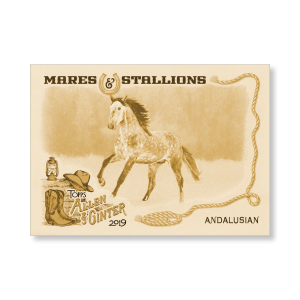 Andalusian Horse 2019 Topps Allen & Ginter Oversized Mares and Stallions Poster Gold Ed. # to 1- artbble-pos-19agbb-7463-gold-s