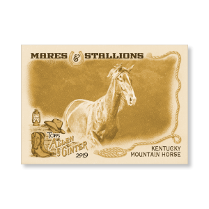Kentucky Mountain Horse 2019 Topps Allen & Ginter Oversized Mares and Stallions Poster Gold Ed. # to 1- artbble-pos-19agbb-7464-gold-s