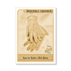 Rosie the Riveter's Work Gloves 2019 Topps Allen & Ginter Oversized Incredible Equipment Poster Gold Ed. # to 1- artbble-pos-19agbb-7506-gold-s