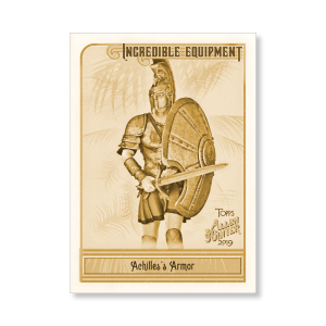 Achilles's Armor 2019 Topps Allen & Ginter Oversized Incredible Equipment Poster Gold Ed. # to 1- artbble-pos-19agbb-7509-gold-s