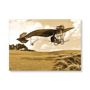 Demoiselle Monoplane 2019 Topps Allen & Ginter Oversized The History of Flight Poster Gold Ed. # to 1- artbble-pos-19agbb-7552-gold-s