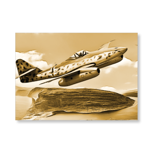 Me 262 2019 Topps Allen & Ginter Oversized The History of Flight Poster Gold Ed. # to 1- artbble-pos-19agbb-7554-gold-s