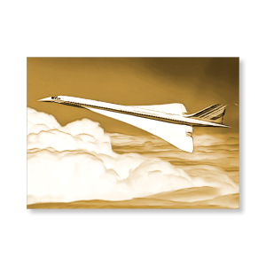 Concorde Jet 2019 Topps Allen & Ginter Oversized The History of Flight Poster Gold Ed. # to 1- artbble-pos-19agbb-7562-gold-s