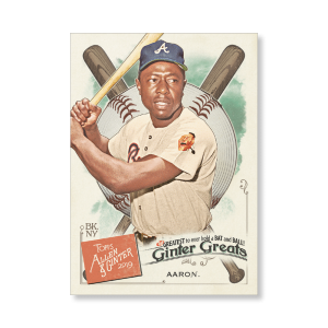 Hank Aaron 2019 Topps Allen & Ginter Oversized Ginter Greats Poster # to 99- artbble-pos-19agbb-7850-s