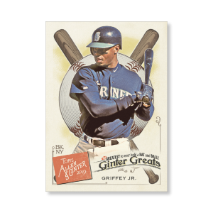 Ken Griffey Jr 2019 Topps Allen & Ginter Oversized Ginter Greats Poster # to 99- artbble-pos-19agbb-7861-s