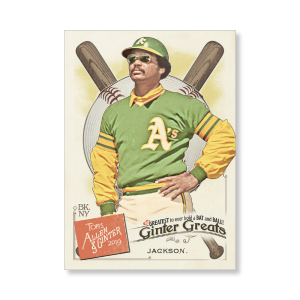 Reggie Jackson 2019 Topps Allen & Ginter Oversized Ginter Greats Poster # to 99- artbble-pos-19agbb-7865-s