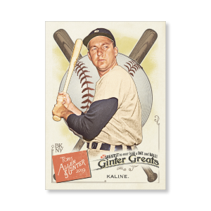 Al Kaline 2019 Topps Allen & Ginter Oversized Ginter Greats Poster # to 99- artbble-pos-19agbb-7869-s