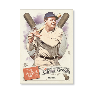 Babe Ruth 2019 Topps Allen & Ginter Oversized Ginter Greats Poster # to 99- artbble-pos-19agbb-7887-s