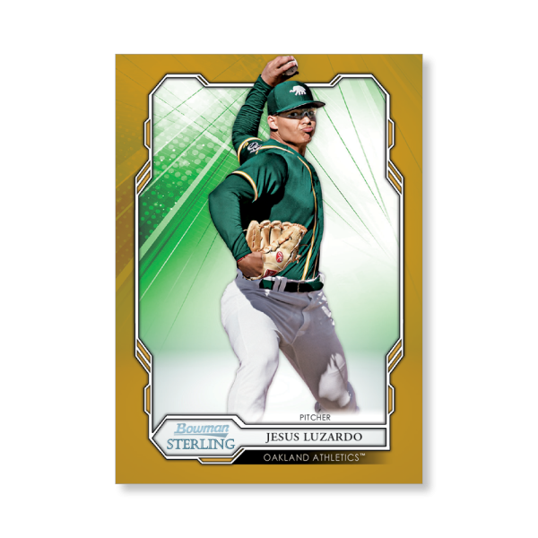Jesus Luzardo 2019 Bowman Sterling Base Prospect Cards Poster Gold Ed. # to 1- artbble-pos-19bsbb-1010-gold-s