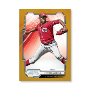 Hunter Greene 2019 Bowman Sterling Base Prospect Cards Poster Gold Ed. # to 1- artbble-pos-19bsbb-1021-gold-s