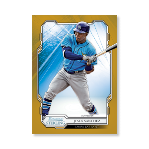 Jesus Sanchez 2019 Bowman Sterling Base Prospect Cards Poster Gold Ed. # to 1- artbble-pos-19bsbb-1027-gold-s