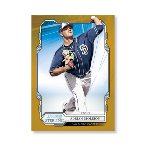 Adrian Morejon 2019 Bowman Sterling Base Prospect Cards Poster Gold Ed. # to 1- artbble-pos-19bsbb-1033-gold-s