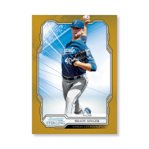 Brady Singer 2019 Bowman Sterling Base Prospect Cards Poster Gold Ed. # to 1- artbble-pos-19bsbb-1036-gold-s